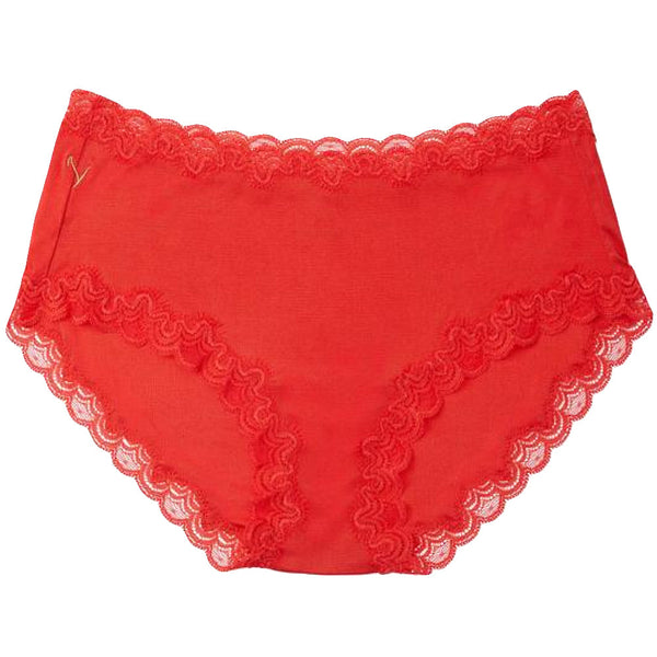 Soft Silks Brief Panty | Fiery Red